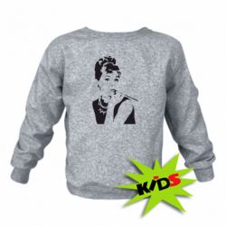 Дитячий світшот Дівчина фарбує губи - PrintSalon