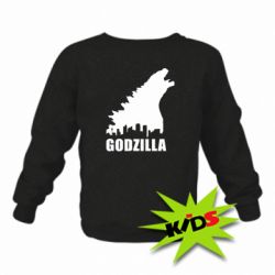 Детский свитшот Godzilla and city - PrintSalon