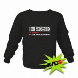 Детский свитшот I hate programming - PrintSalon