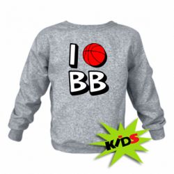 Детский свитшот I love basketball - PrintSalon