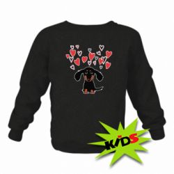 Детский свитшот I love dachshund - PrintSalon