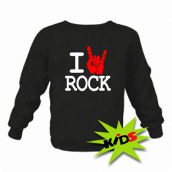 Детский свитшот I love rock - PrintSalon