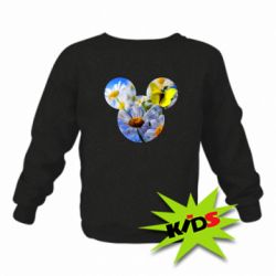 Детский свитшот Inner world flowers mickey mouse