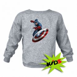 Детский свитшот Капитан Америка - PrintSalon