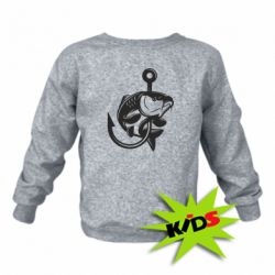 Детский свитшот Карп на крючке - PrintSalon