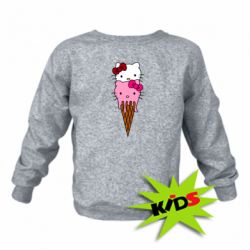Детский свитшот Kitty ice cream - PrintSalon