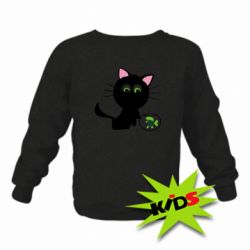 Детский свитшот Кошечка и аквариум - PrintSalon