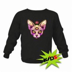 Детский свитшот Котик сфинкс розовый - PrintSalon