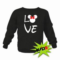 Детский свитшот Love Mickey Mouse (female) - PrintSalon