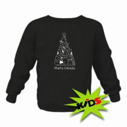 Дитячий світшот Merry catmas - PrintSalon