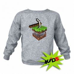 Дитячий світшот Minecraft Logo Сube - PrintSalon