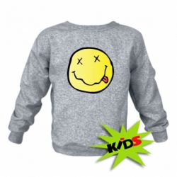 Дитячий світшот Nirvana Logo 3D - PrintSalon