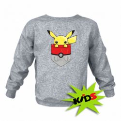Детский свитшот Pikachu in pocket - PrintSalon