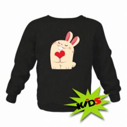 Детский свитшот Rabbit with heart - PrintSalon