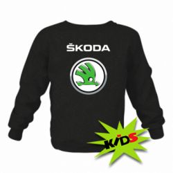 Детский свитшот Skoda Logo 3D - PrintSalon