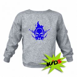 Детский свитшот Skull with weapons - PrintSalon