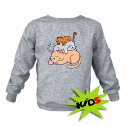 Детский свитшот Sleeping cats - PrintSalon