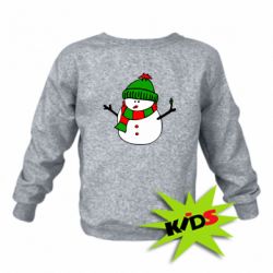 Детский свитшот Снеговик - PrintSalon