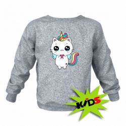Детский свитшот The cat is unicorn - PrintSalon
