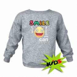 Детский свитшот Улыбнись. Ты можешь. - PrintSalon