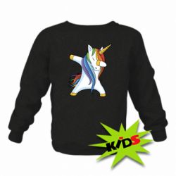 Детский свитшот Unicorn dabbing - PrintSalon