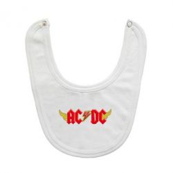 Слюнявчик  AC/DC с крыльями - PrintSalon
