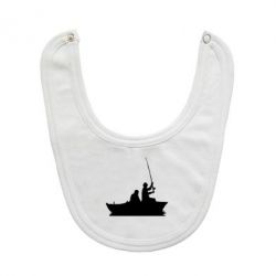 Слюнявчик  Два рыбака на лодке - PrintSalon