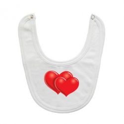 Слюнявчик  Два сердца - PrintSalon