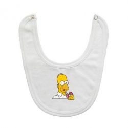 Слюнявчик  Гомер любит пончики - PrintSalon