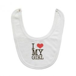 Слюнявчик  I love my girl - PrintSalon