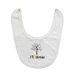 Слюнявчик  I love Ukraine дерево - PrintSalon