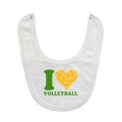 Слюнявчик  I love volleyball - PrintSalon