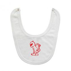 Слюнявчик  Kiss my racer`s ass - PrintSalon