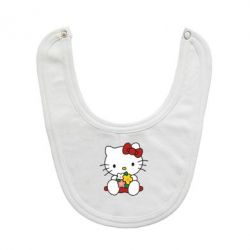 Слюнявчик  Kitty с букетиком - PrintSalon