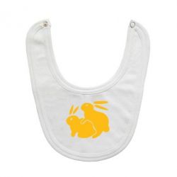 Слюнявчик  Кролики - PrintSalon