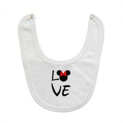 Слюнявчик  Love Mickey Mouse (female) - PrintSalon