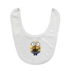 Слюнявчик  Миньон с мишкой