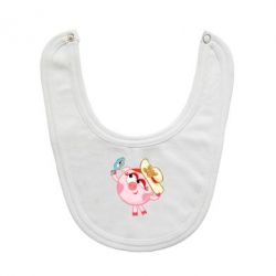 Слюнявчик  Нюша в шляпке