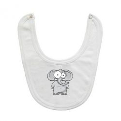 Слюнявчик  Слон глазастый - PrintSalon