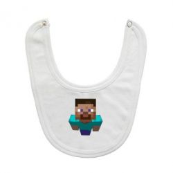 Слюнявчик  Steve from Minecraft - PrintSalon