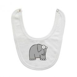 Слюнявчик  удивленный слон - PrintSalon