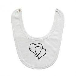 Слюнявчик  Влюбленные сердца