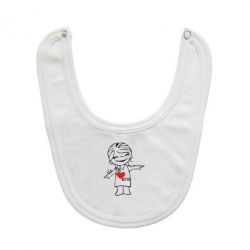 Слюнявчик Я люблю его-PrintSalon Слюнявчик Я люблю его