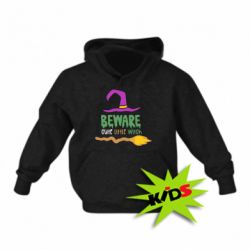Детское худи Beware cute little witch - PrintSalon