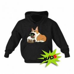 Дитяче худі Corgi loves winter holidays - PrintSalon