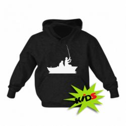 Детское худи Два рыбака на лодке - PrintSalon