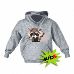 Детское худи Eнот вектор - PrintSalon