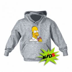 Детское худи Гомер любит пончики - PrintSalon