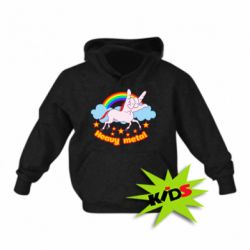 Детское худи Heavy metal unicorn - PrintSalon