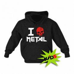 Детское худи I love metal